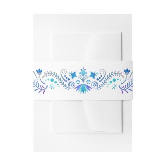 Fiesta Blue Birthday Shower Wedding  Belly Band