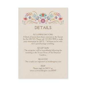 Fiesta Boho Wedding Details Enclosure Card