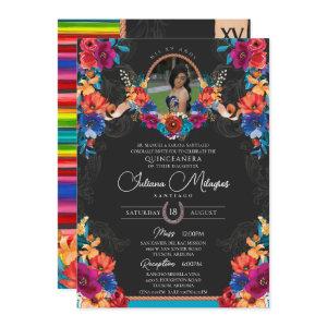 Fiesta Bright Floral and Serape Charro Quinceanera
