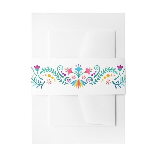 Fiesta Floral Birthday Shower Wedding  Belly Band