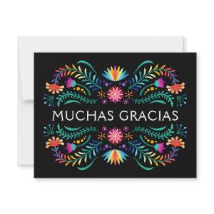 Fiesta Floral Birthday Shower Wedding Thank You Card