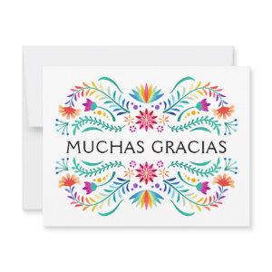 Fiesta Floral Birthday Shower Wedding Thank You Card