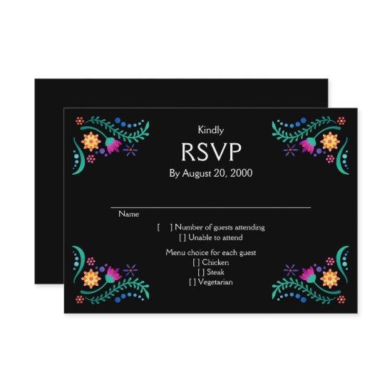 Fiesta Floral Wedding Quinceañera RSVP