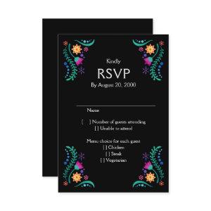 Fiesta Floral Wedding Quinceañera RSVP