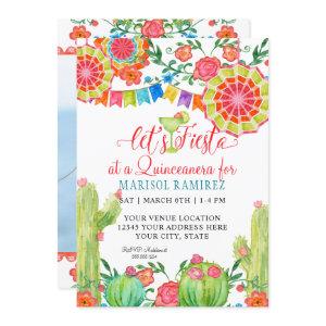 Fiesta Margarita Cactus Photo Birthday Quinceanera
