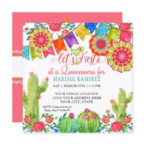 Fiesta Margarita Cactus Quince Anos Quinceanera