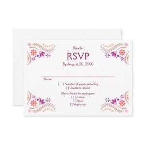 Fiesta Pink Wedding Quinceañera RSVP