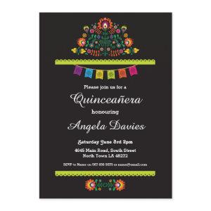 Fiesta Quinceañera Birthday Party Mexican Invite