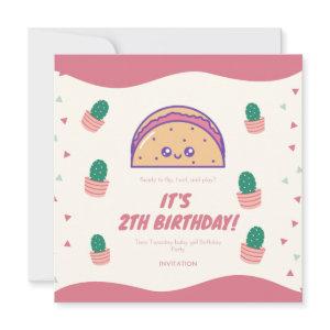 Fiesta Taco Twosday Cactus Girl 2nd Birthday Party