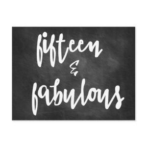 Fifteen & Fabulous Quinceanera 15th Birthday Card
