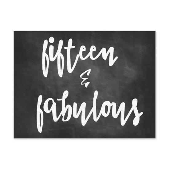 Fifteen & Fabulous Quinceanera 15th Birthday Card
