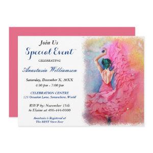 FLAMENCO DANCING PARTY EVENT INVITE
