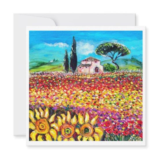 FLORA IN TUSCANY/ Fields ,Poppies and Sunflowers