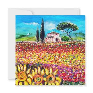 FLORA IN TUSCANY/ Fields ,Poppies and Sunflowers