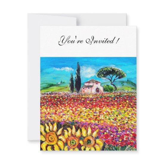 FLORA IN TUSCANY/ Fields ,Poppies and Sunflowers