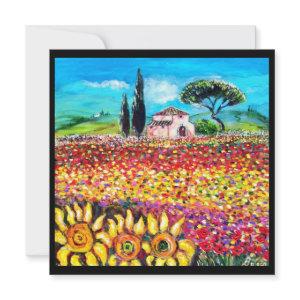FLORA IN TUSCANY/ Fields ,Poppies and Sunflowers