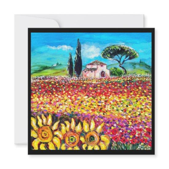 FLORA IN TUSCANY/ Fields ,Poppies and Sunflowers