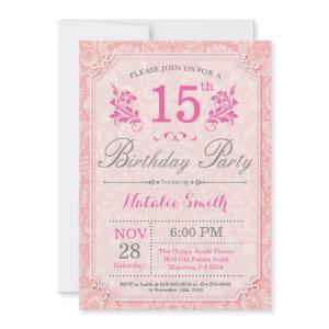 Floral 15th Birthday  Pink for Women