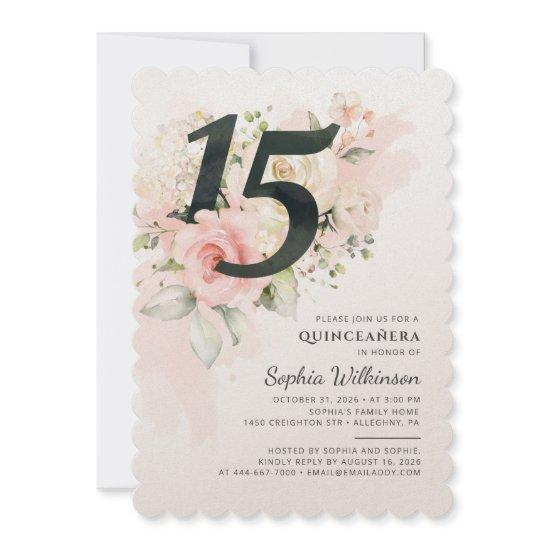 Floral 15th Birthday Quinceanera Birthday Party