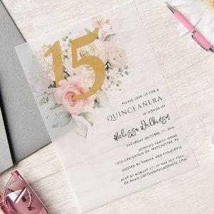 Floral 15th Birthday Quinceanera Vellum