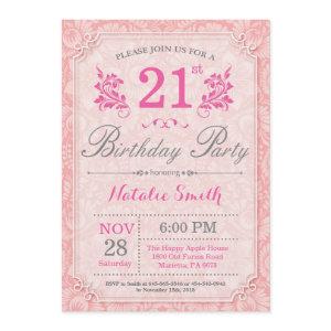 Floral 21st Birthday  Pink for Women