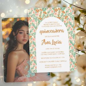 Floral Arch Flower Pattern CUSTOMPhoto Quinceañera