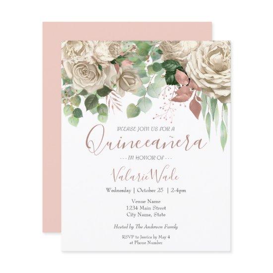 Floral Blush Pink Quinceanera Budget