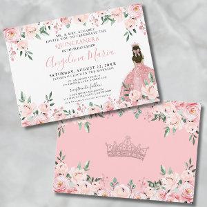 Floral Blush Pink Quinceanera