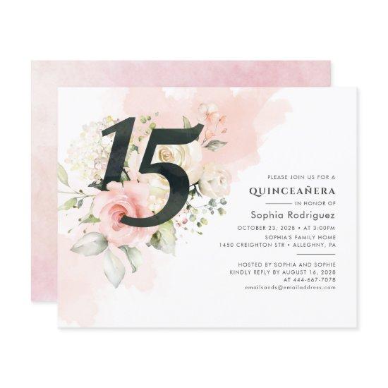 Floral Budget 15th Birthday Quinceanera Party