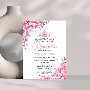 Floral Cherry Blossoms Rose spring Quinceañera
