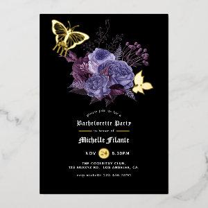 Floral Halloween Gothic Bachelorette Party Foil