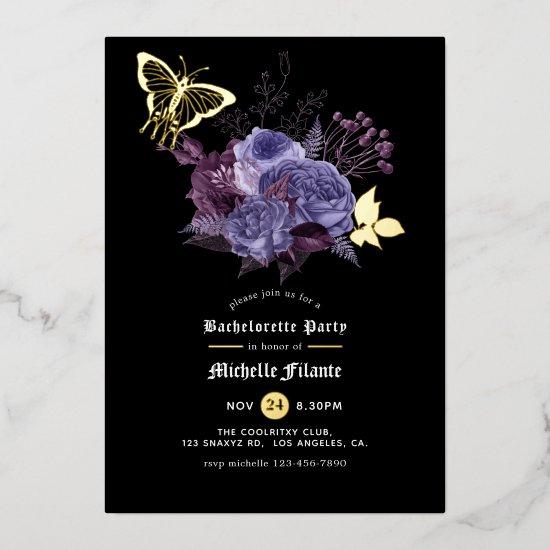 Floral Halloween Gothic Bachelorette Party Foil