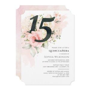 Floral Pink 15th Birthday Quinceanera Rustic