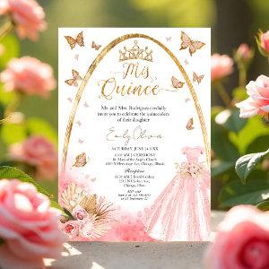 Floral Pink Blush Gown Quinceanera