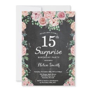 Floral Pink Peonies Surprise 15th Birthday