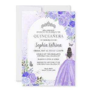 Floral Purple Violet Princess Birthday Quinceanera