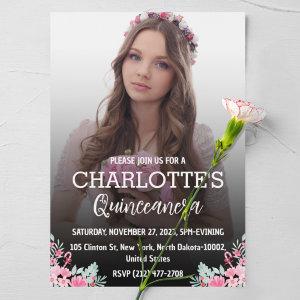 floral Quinceanera 15th Birthday for Spanish Girl