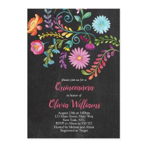 Floral Quinceanera Birthday Fiesta Mexican