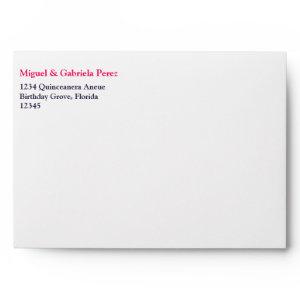 Floral Quinceanera Mexican Fiesta Birthday Envelop Envelope