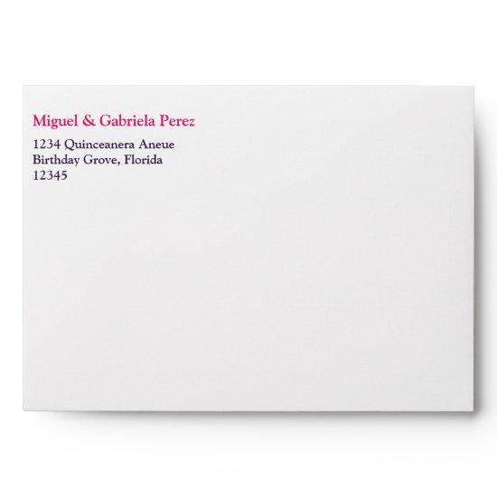 Floral Quinceanera Mexican Fiesta Birthday Envelop Envelope
