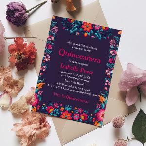 Floral Quinceanera Mexican Fiesta Birthday