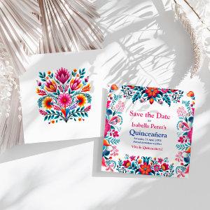 Floral Quinceanera Mexican Fiesta Save the Date