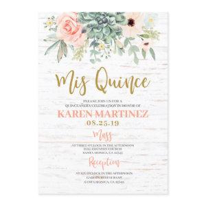 Floral Succulents Quinceañera
