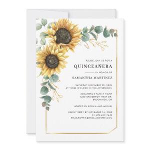 Floral Sunflower Quinceanera 15th Birthday Party