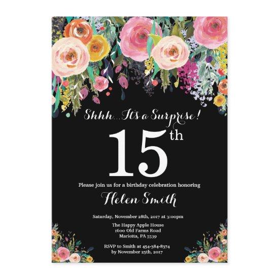 Floral Surprise 15th Birthday