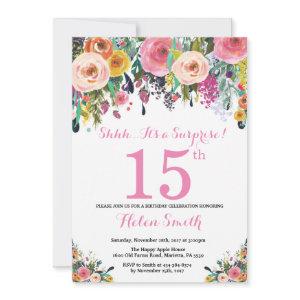 Floral Surprise 15th Birthday  Pink