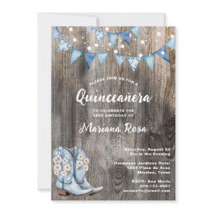 Floral Western Boots Quinceanera Birthday Party