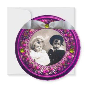 FLORENTINE FLORAL CROWN WHITE RIBBON MONOGRAM