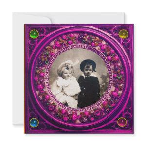 FLORENTINE RENAISSANCE FRUITS BLACK PINK DAMASK