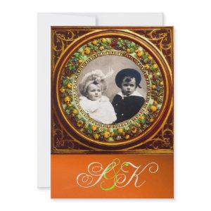 FLORENTINE RENAISSANCE FRUITS DAMASK MONOGRAM
